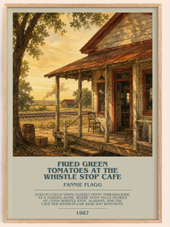 Fried Green Tomatoes at the Whistle Stop Cafe bookish book poster by Fannie Flagg – framed literary art print