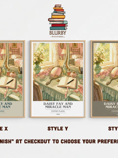 Daisy Fay and Miracle Man book cover print in frame leaning in hallway – coming of age wall art