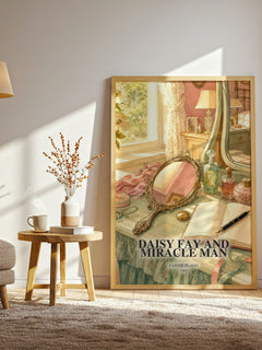 Daisy Fay and Miracle Man watercolour print in frame leaning in hallway – coming of age wall art