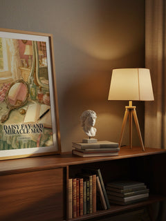 Daisy Fay and Miracle Man watercolour print on bookshelf – Fannie Flagg fan gift