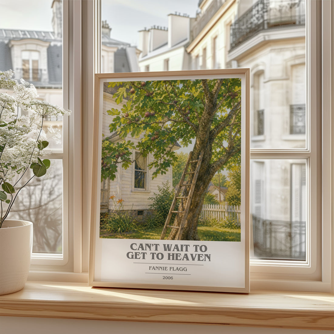Can't Wait to Get to Heaven book cover poster colour and style options – Fannie Flagg book art