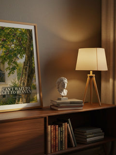 Can't Wait to Get to Heaven watercolour print on bookshelf – Fannie Flagg fan gift