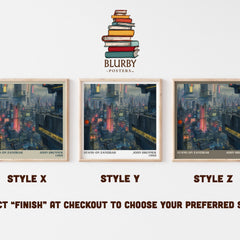 Stand on Zanzibar literary print in frame leaning in hallway – sci fi wall art