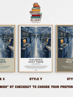Machines That Think bookish print in frame leaning in hallway – sci fi wall art