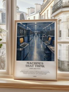 Machines That Think bookish poster colour and style options – John Brunner book art