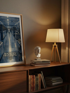 Machines That Think watercolour print on bookshelf – John Brunner fan gift