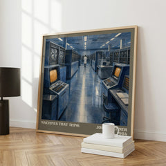 Machines That Think literary print framed by window – literary home decor