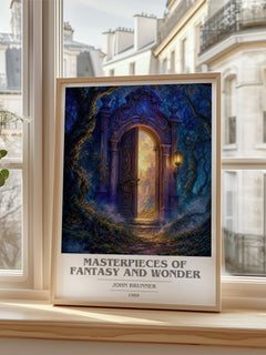 Masterpieces of Fantasy and Wonder book cover poster colour and style options – John Brunner book art