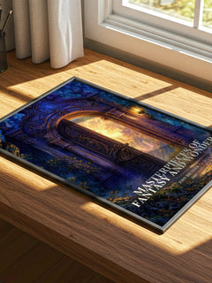 Masterpieces of Fantasy and Wonder watercolour book poster framed on wall – sci fi wall art