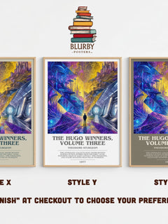 The Hugo Winners, Volume Three bookish print in frame leaning in hallway – sci fi wall art