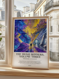 The Hugo Winners, Volume Three bookish poster colour and style options – Theodore Sturgeon book art