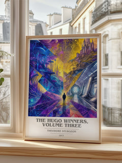 The Hugo Winners, Volume Three book cover poster colour and style options – Theodore Sturgeon book art