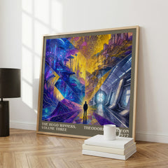 The Hugo Winners, Volume Three literary print framed by window – literary home decor
