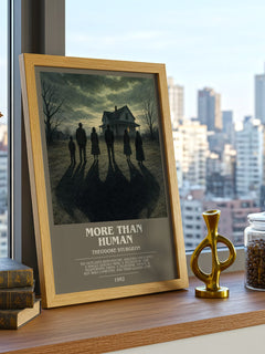 More Than Human bookish print framed by window – literary home decor