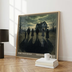 More Than Human literary print framed by window – literary home decor