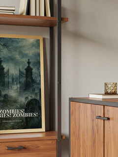 Zombies! Zombies! Zombies! book watercolour illustration paper finish options – matte satin gloss