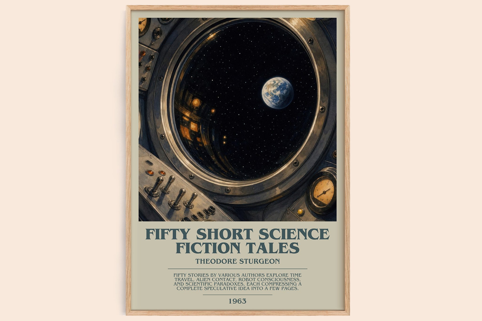 Fifty short science fiction tales Bookish Wall Art by T. Sturgeon