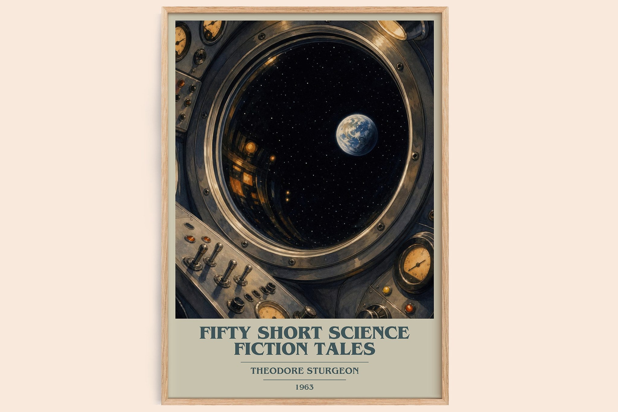 Fifty short science fiction tales Book Cover Poster by T. Sturgeon