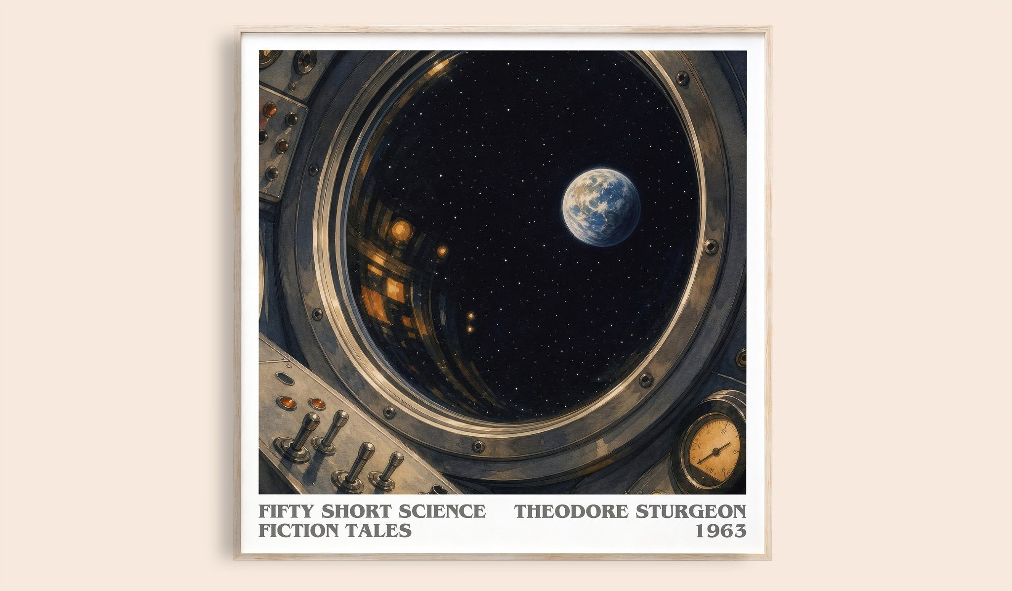 Fifty short science fiction tales Literary Art Print by T. Sturgeon