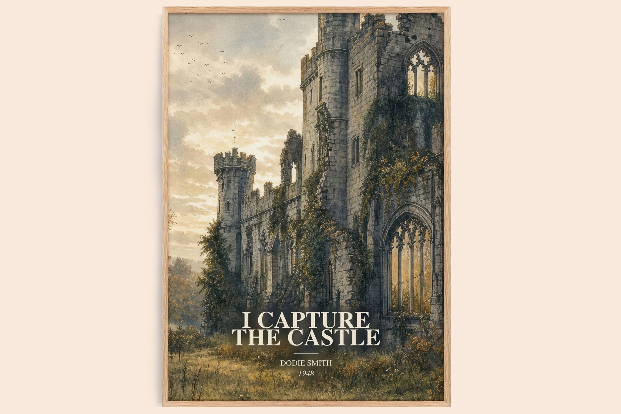 I Capture the Castle Book Watercolour Illustration by Dodie Smith