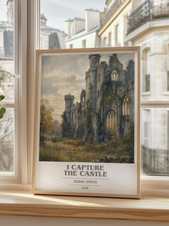 I Capture the Castle book cover poster colour and style options – Dodie Smith book art