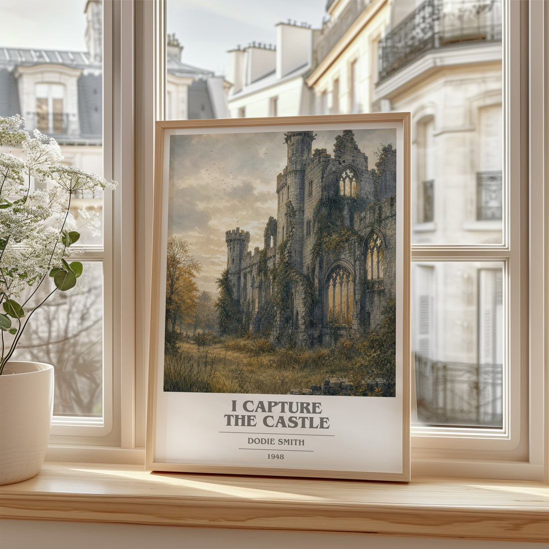 I Capture the Castle book cover poster colour and style options – Dodie Smith book art