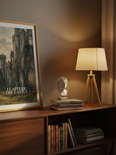 I Capture the Castle watercolour print on bookshelf – Dodie Smith fan gift