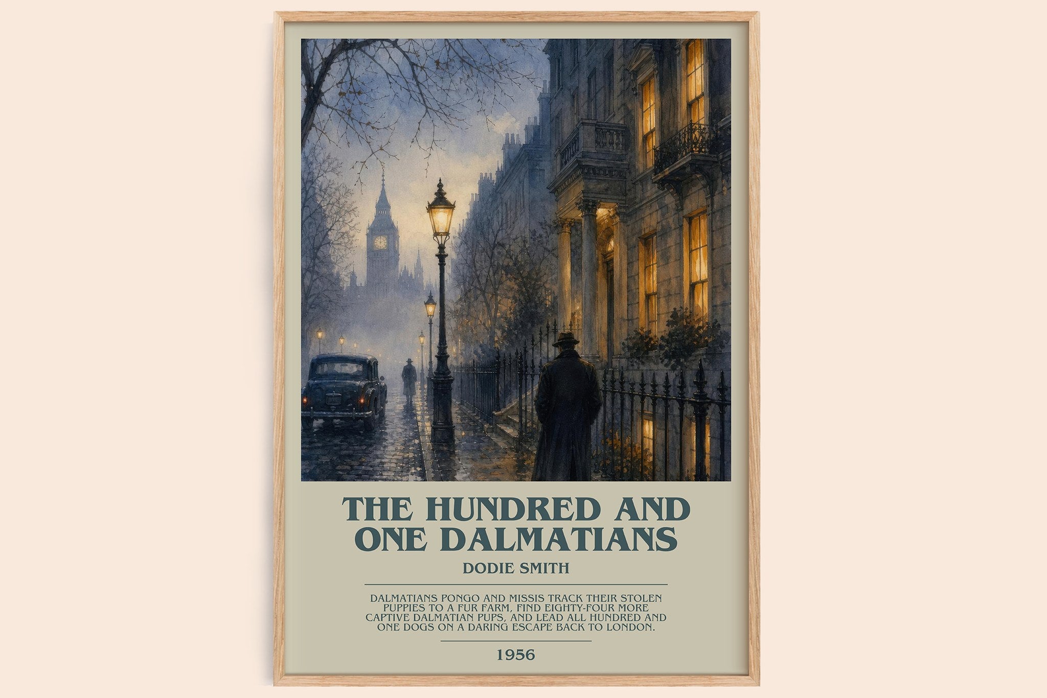 The Hundred and One Dalmatians Bookish Wall Art by Dodie Smith