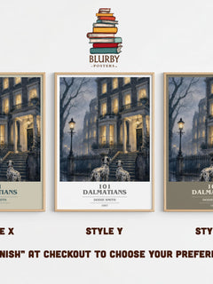 101 Dalmatians book cover print in frame leaning in hallway – childrens wall art