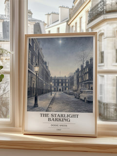 The starlight barking book cover poster colour and style options – Dodie Smith book art