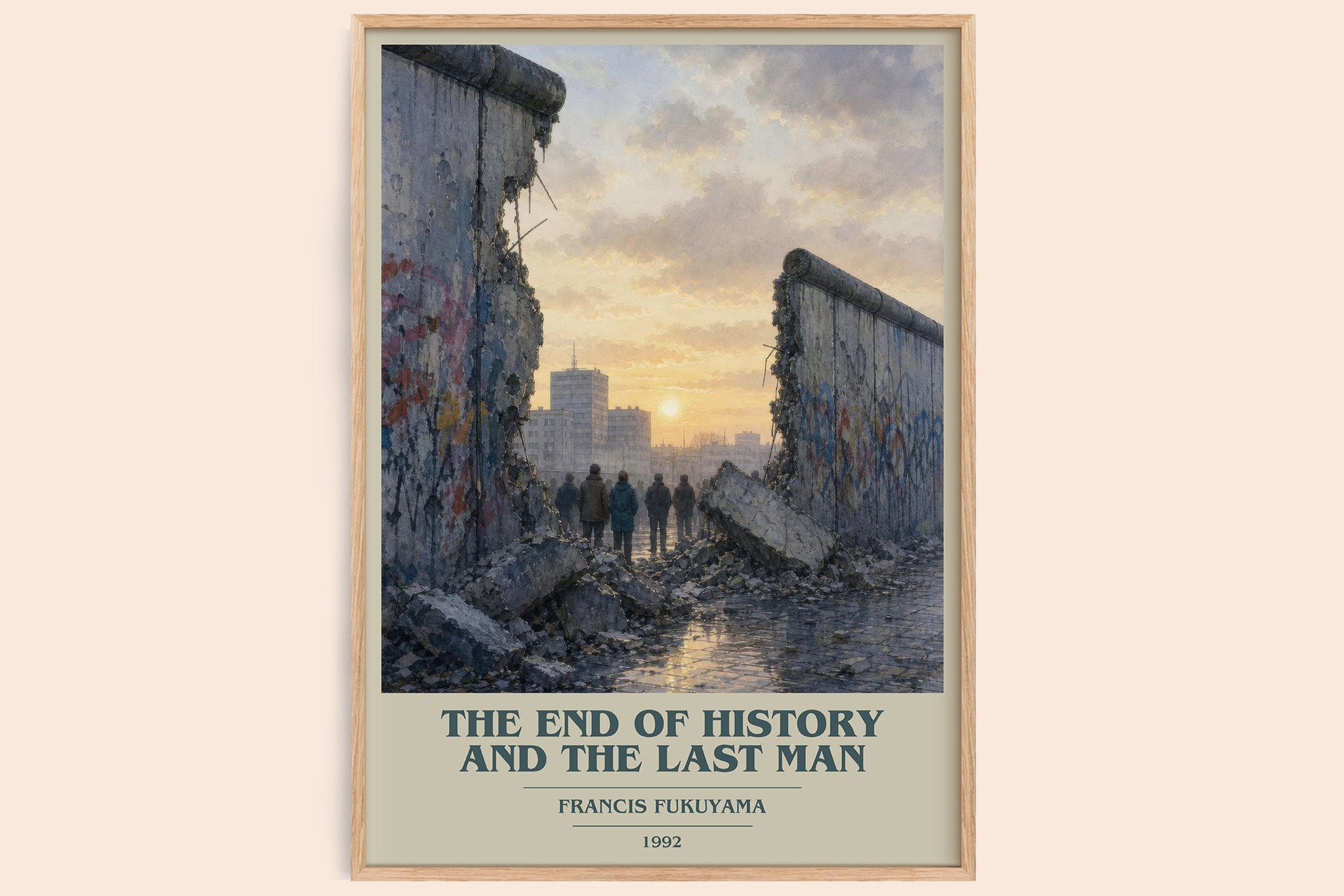 End of History and the Last Man Book Cover Poster by Francis Fukuyama