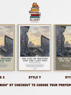 The End of History and the Last Man bookish print in frame leaning in hallway – non fiction wall art