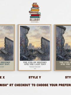 The End of History and the Last Man book cover print in frame leaning in hallway – non fiction wall art