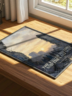 The End of History and the Last Man watercolour book poster framed on wall – non fiction wall art