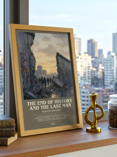 The End of History and the Last Man bookish print framed by window – literary home decor