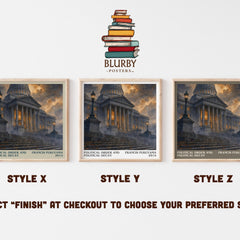 Political order and political decay literary print in frame leaning in hallway – non fiction wall art