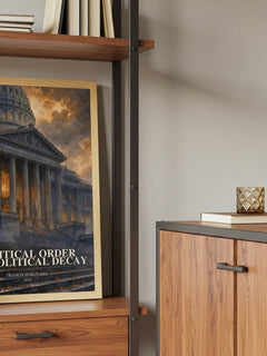 Political order and political decay book watercolour illustration paper finish options – matte satin gloss