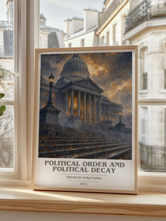 Political order and political decay book cover poster colour and style options – Francis Fukuyama book art
