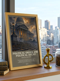 Political order and political decay bookish print framed by window – literary home decor