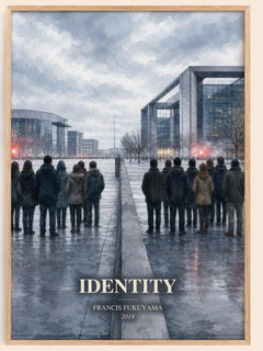 Identity watercolour book poster by Francis Fukuyama – framed literary art print