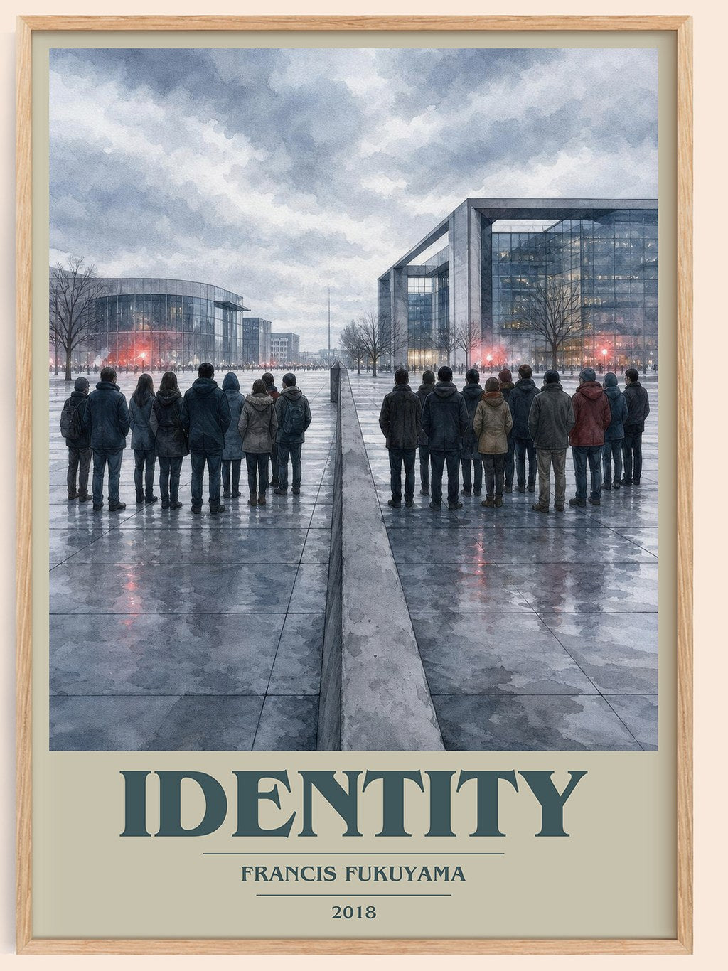 Identity book cover book poster by Francis Fukuyama – framed literary art print