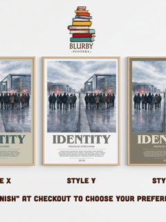 Identity bookish print in frame leaning in hallway – non fiction wall art