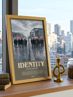 Identity bookish print framed by window – literary home decor