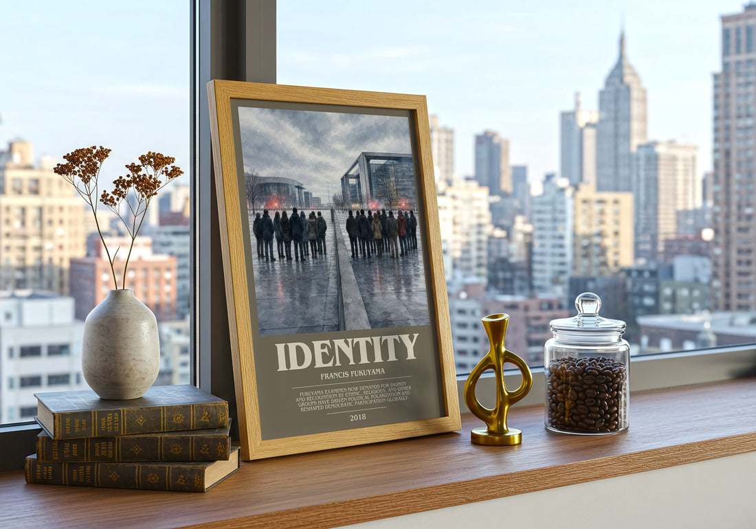 Identity bookish print framed by window – literary home decor