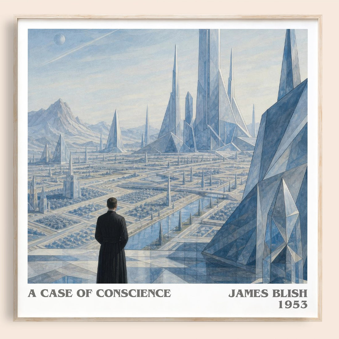 A Case of Conscience literary book poster by James Blish – framed literary art print
