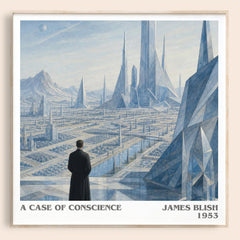 A Case of Conscience literary book poster by James Blish – framed literary art print