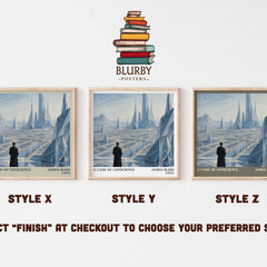 A Case of Conscience literary print in frame leaning in hallway – sci fi wall art