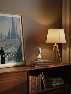 A Case of Conscience watercolour print on bookshelf – James Blish fan gift