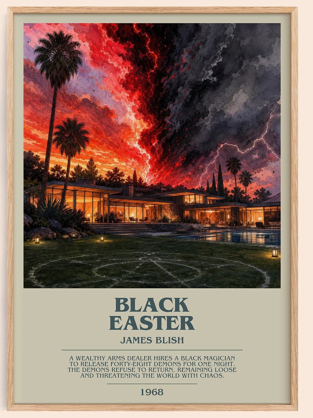 Black Easter bookish book poster by James Blish – framed literary art print