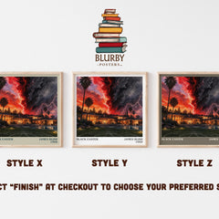 Black Easter literary print in frame leaning in hallway – horror wall art